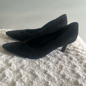 Paul Green black suede heel pumps NEW US‎ size 7